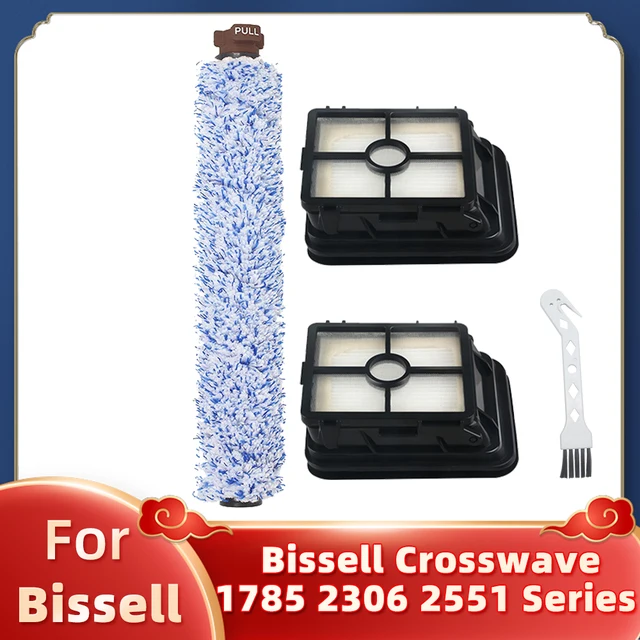 Replacement For Bissell Crosswave 1866 1785 2052 1713 2225 Wet Dry Vacuums Spare Parts Accessories Main Roller Brush Hepa Filter Set E