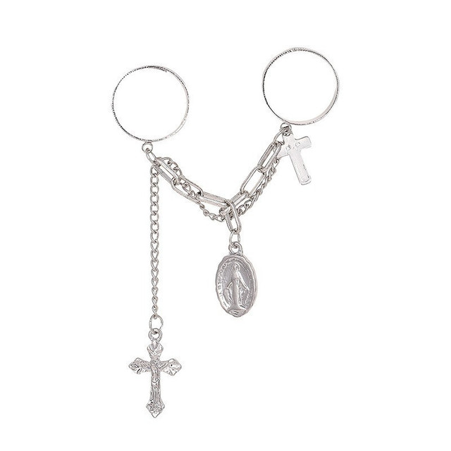 Punk Gold Wide Chain Rings Set For Women Girls Fashion Irregular Finger Thin Rings Gift 2021 Female Knuckle Jewelry Party