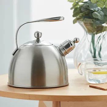 

2.3L stainless steel thickened kettle gas induction cooker universal kettle olive whistle pot modern home kitchen supplies