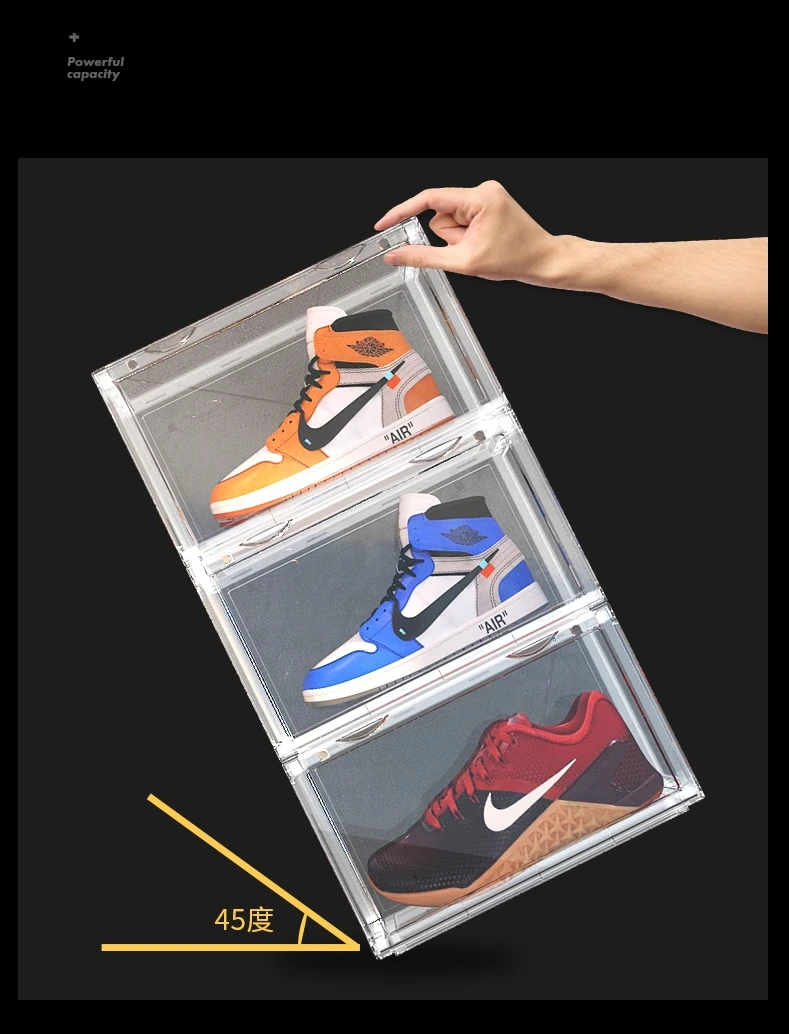 de zapatos transparente de piezas, organizador de estante para zapatillas de deporte, apilable, para AJ & Jordan, US NJ|Cajas y recipientes de almacenamiento| - AliExpress