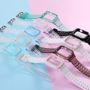 

Silicone Strap + Case for Apple Watch 40mm 44mm 38mm 42mm for Iwatch Series 5 4 3 2 1 Band Pulseira Bracelet Cover Wristband