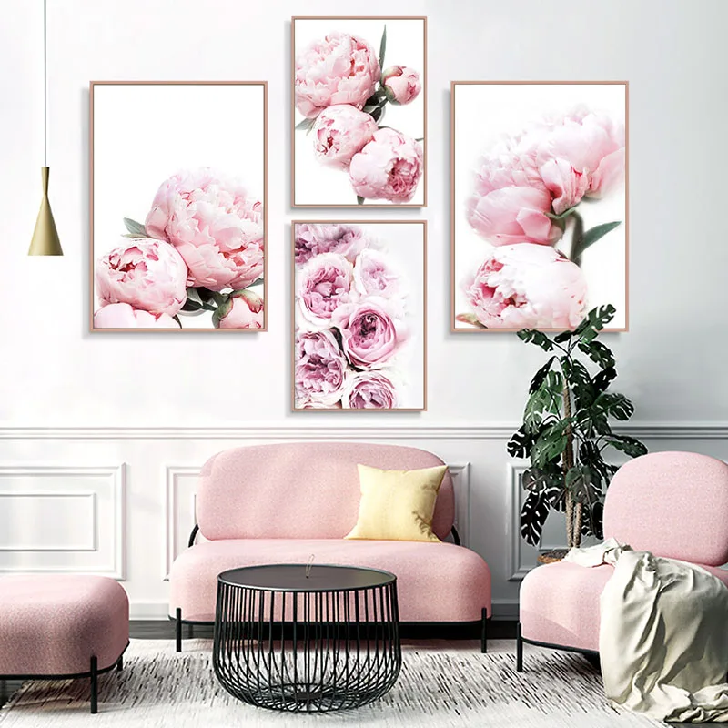 Botanical Prints Peony Wall Art Pastel 