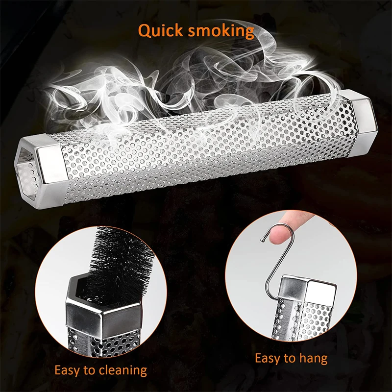 U.S. Solid 1.2 Meter (3.9 Ft) Bamboo-Shaped Smoke Tube For USS-FSE01 Food Smoker