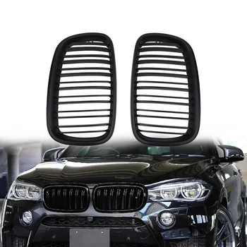 

Car Gloss Black Parallel Bar Front Grill Kidney Racing Grills For BWM X5 X6 E70 E71 2007-2013 Car Exterior Parts Matte Black