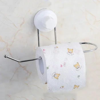 

Rack Bathroom Paper Towel Rack Suction Cup Shelf Kitchen toilet Roll Paper Holder Bathroom Hardware