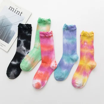 

Trendy Skate Socks Men Women Sock Knee-high Funny Cycling Running Hiking Tie Dye Sox harajuku hip hop