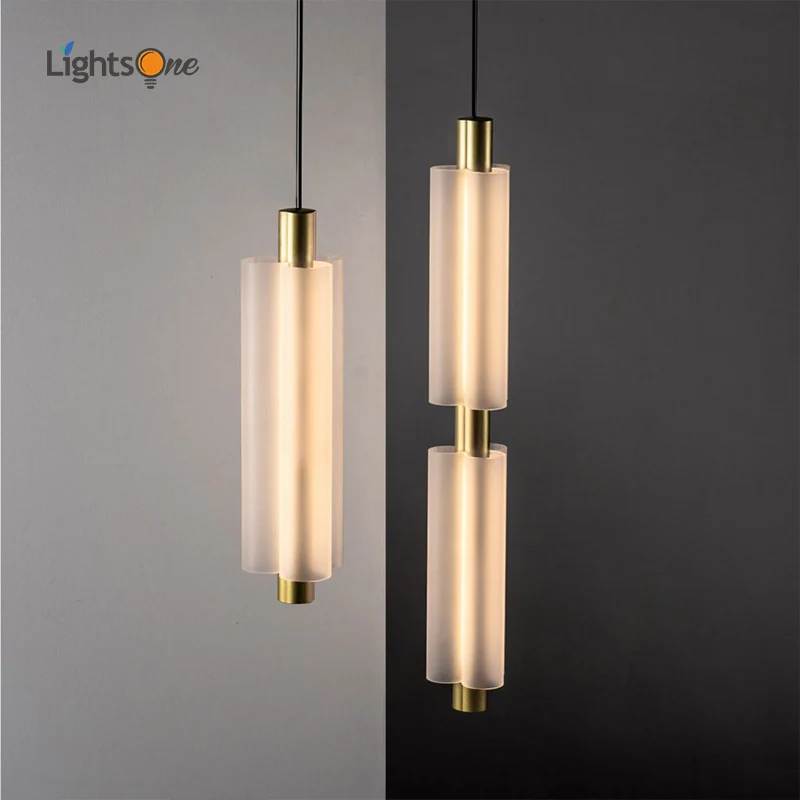 

Light luxury long pendant lamp dining room bedroom bedside lamp modern minimalist decorative pendant lights
