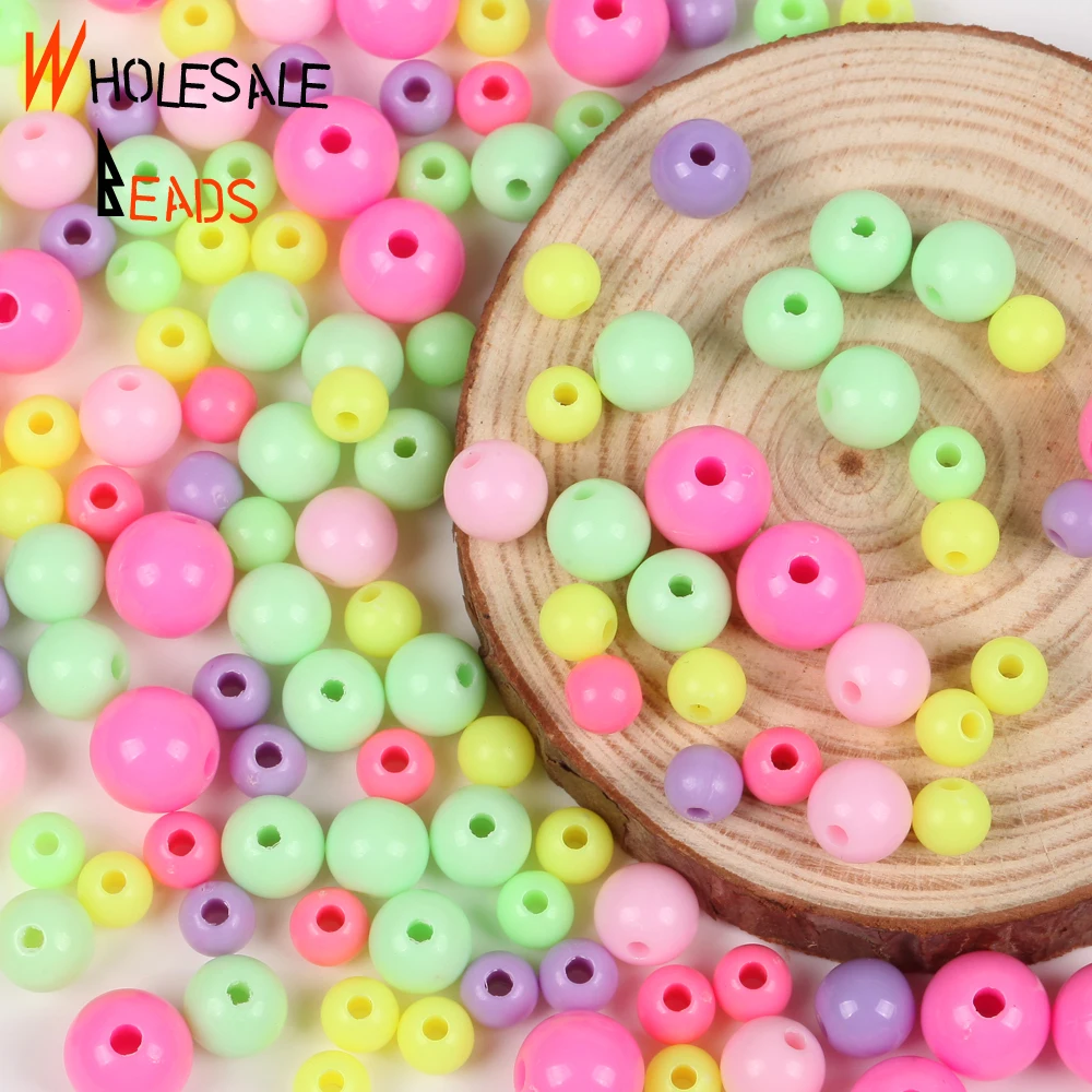 10mm-50mm Diameter Pink Red Color Acrylic Solid Round Ball