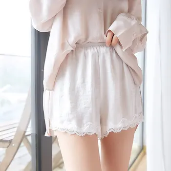

Women Silk Short Under Skirt Lace Shorts Summer Sexy Solid Leggin Knicker Panties Shorts Boxer Brief