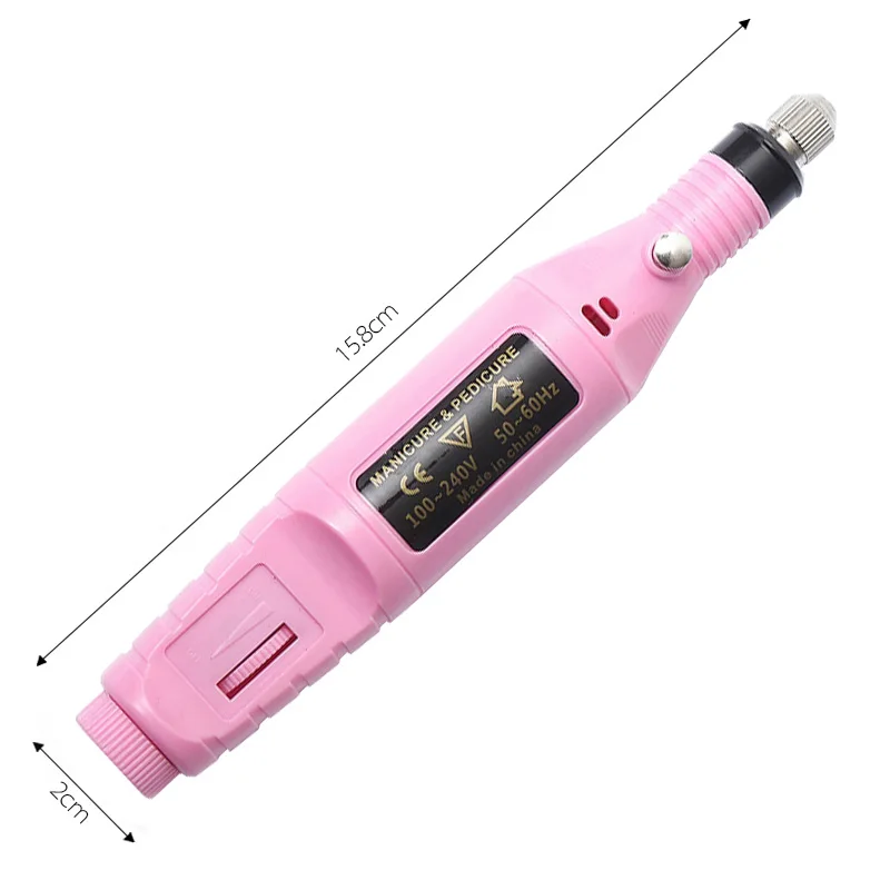 1 Set Portable Electric Nail Drill Machine Manicure Set Pedicure Nail Gel Remover File Professional