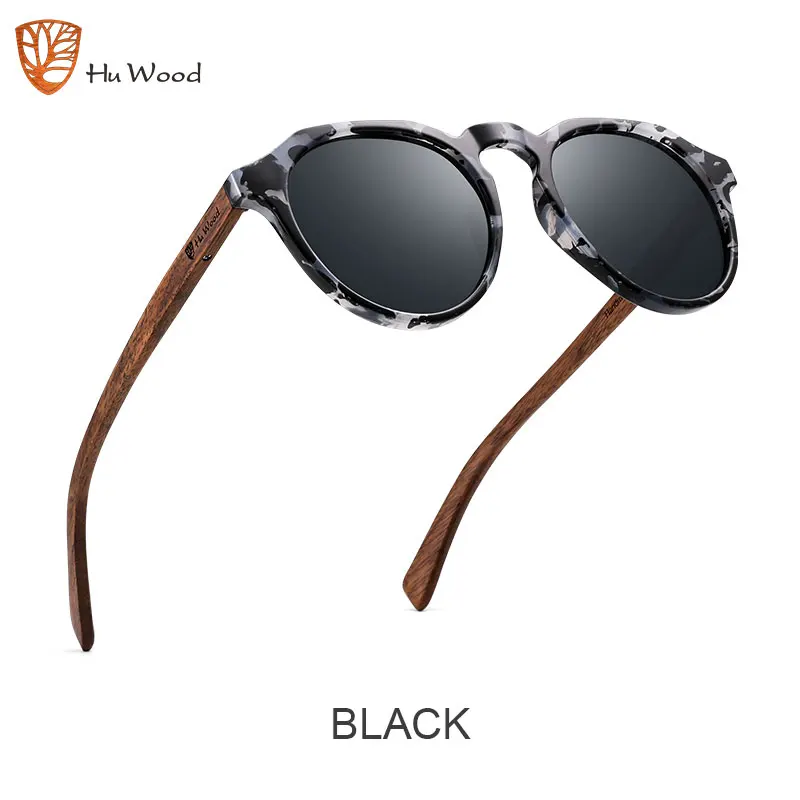 HU WOOD Wooden Sunglasses Men Polarized  Brand Vintage Glasses Women UV400 Protection Fashion Gafas De Sol GR8048_voghion.com