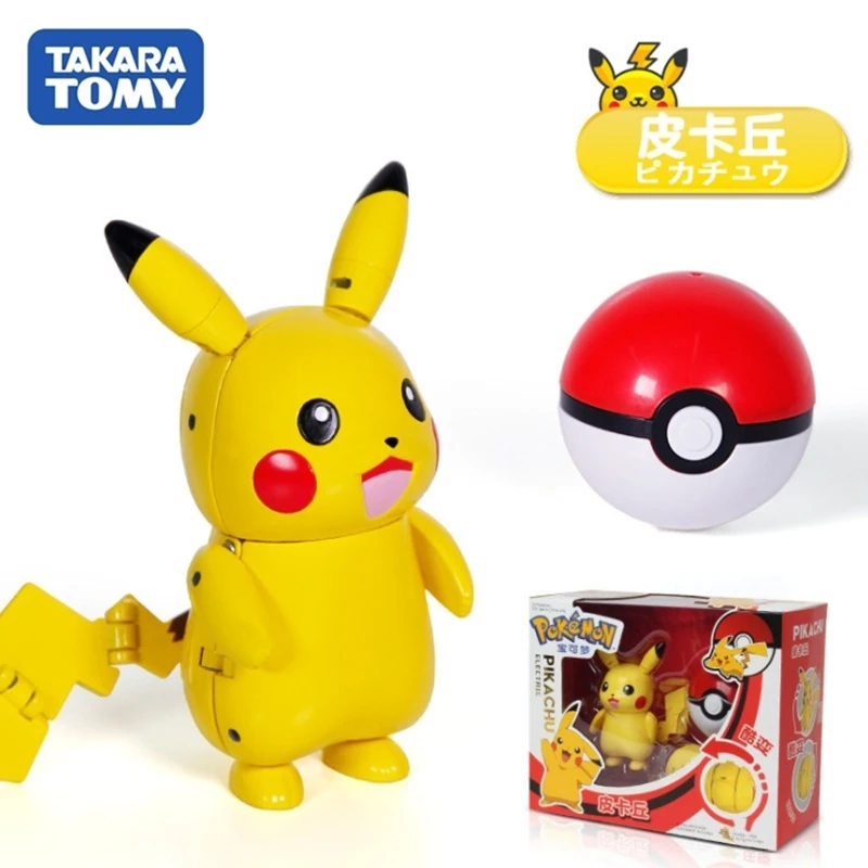 Takara Tomy Pokemon Deformable Figures Set - Pikachu, Charizard, Mewtwo, Blastoise, Venusaur, Gyarados Kids Toys image 2