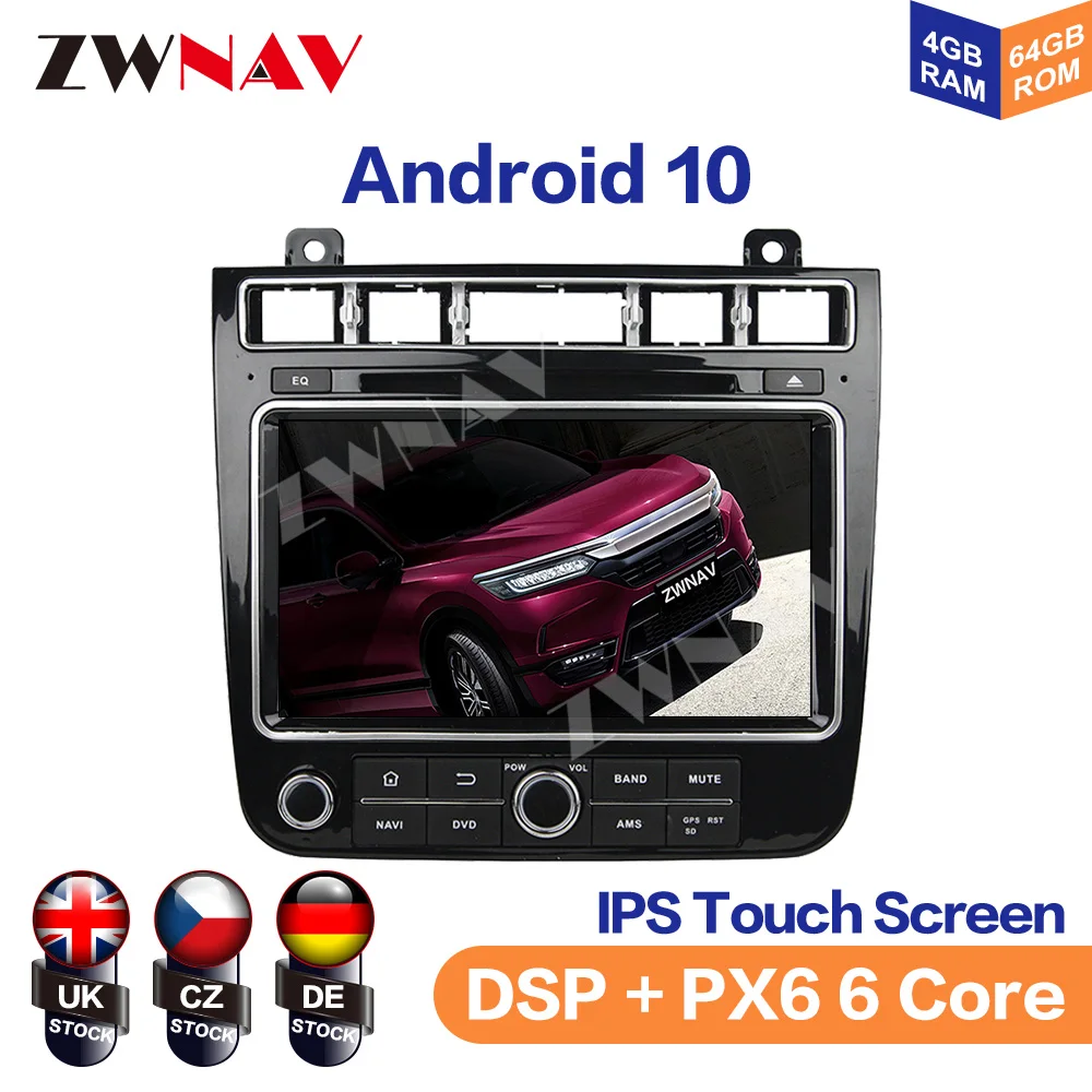 

ZWNAV Android 10 Octa Core Car DVD Player Multimedia Player GPS Navigation For VW TOUAREG 2015 Auto Radio Stereo Head Unit DSP
