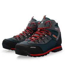 Chaussures de randonnée en cuir imperméables pour hommes, bottes d'escalade et de pêche, baskets de Sports de plein air, hautes, hiver