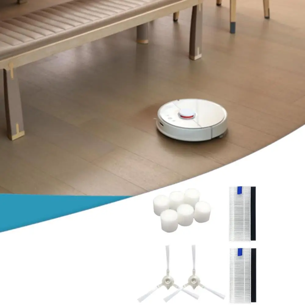 360 Sweeping Robot S6 Water Core Pc + Sponge Vacuum Cleaner Accessories