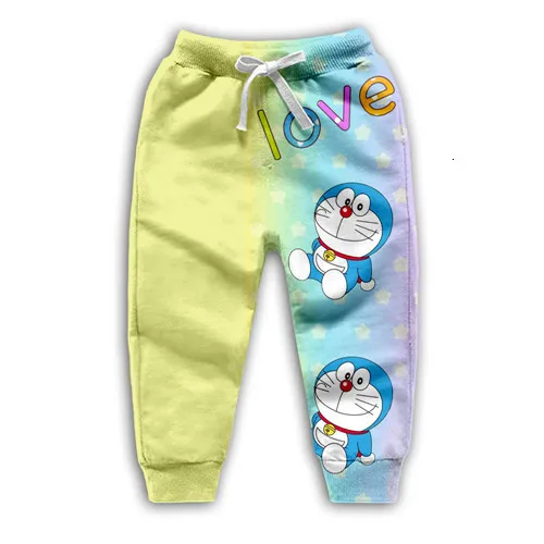 kids pants Детские толстовки с капюшоном с 3D-принтом «Nobita Nobi kawaii Doraemon»; толстовка с капюшоном для маленьких мальчиков и девочек; комплект уличной одежды; пуловер - Цвет: kids pants