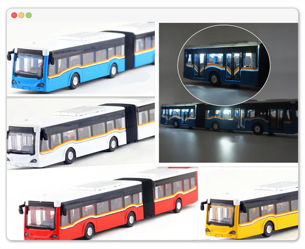Сплав оттягивающийся двойной автобус Высокая симуляция городской автобус модель игрушечных транспортных средств металлические Diecasts мигающие и музыкальные игрушки автомобиль Детский подарок