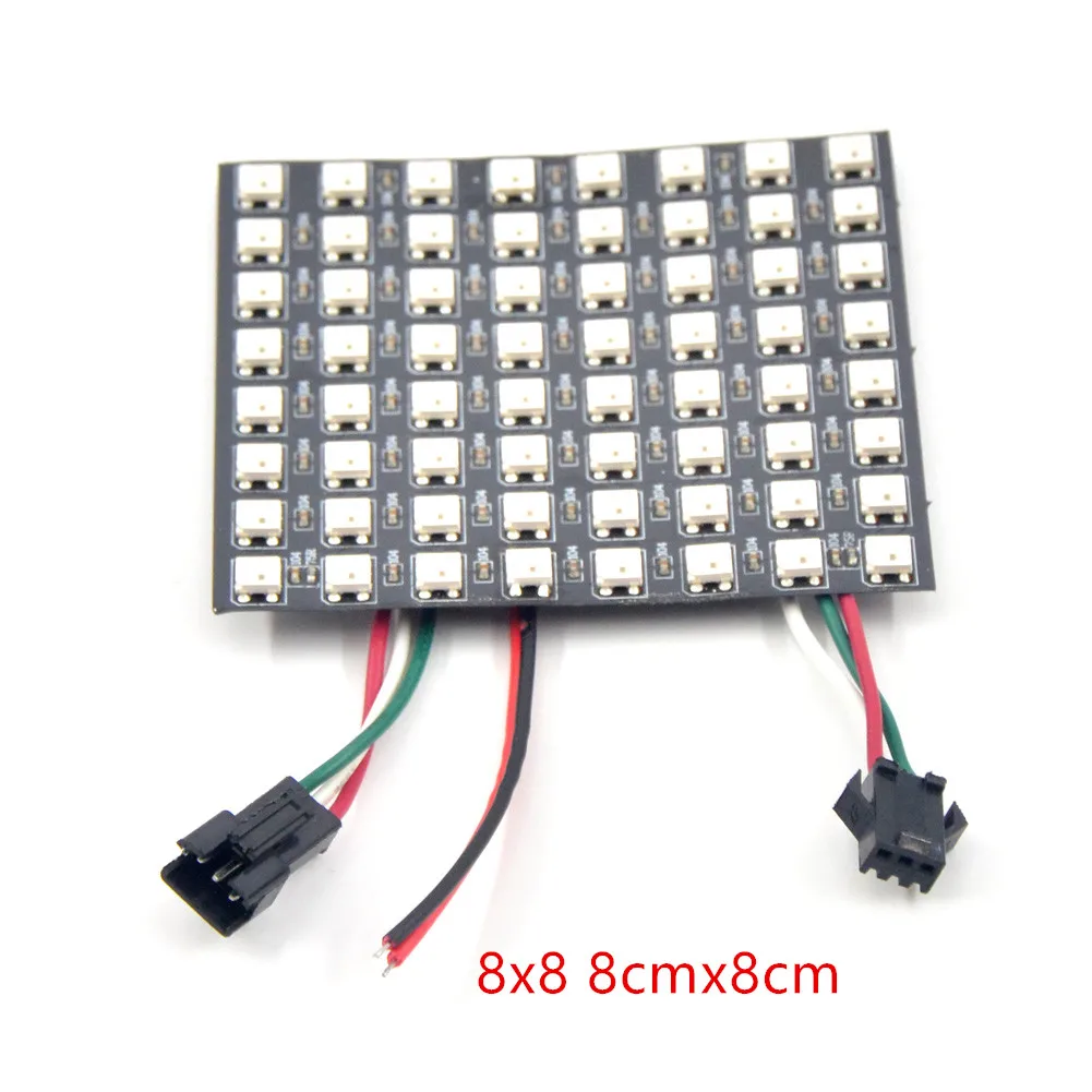 16x16 8x32 8x8 пикселей WS2812B панель SK6812 цифровой гибкий светодиодный индивидуально