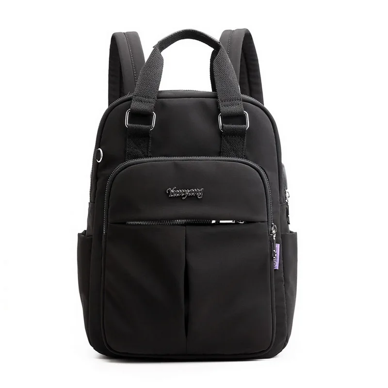 WENYUJH Нейлоновые женские школьные рюкзаки с защитой от кражи, USB зарядка, рюкзак, водонепроницаемый рюкзак, школьные сумки для девочек-подростков, дорожная сумка, Новинка - Цвет: black