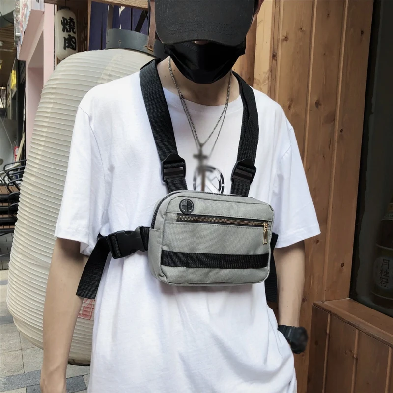 FLORE Men Women Chest Rig Bag Hip Hop Streetwear Waist Bag Adjustable Tactical Chest Bags Fanny Pack Streetwear Waist Packs