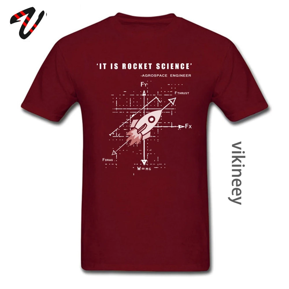 Design T-Shirt 2019 New Fashion O Neck RocketScience Pure Cotton Men&amp;#39;s T Shirt Fashionable Short Sleeve Tops Shirt Rocket-Science maroon
