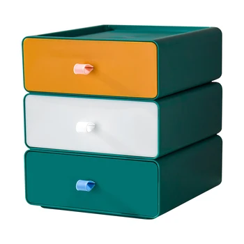 

Drawer Type Storage Box Office Desk Top Stackable File Storage Box Household Multi Function Storage Cabinet Organizer Box KQS8