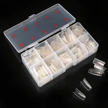 Маникюрные накладки на ногти для французского маникюра 500 шт накладки на ногти для французского маникюра пластиковая коробка упаковка прозрачная натуральный белый опционально
