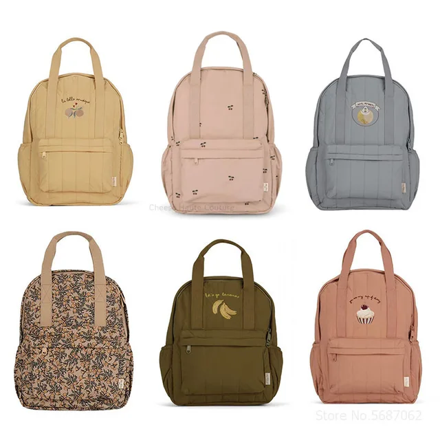 KS-mochila escolar primaria para bebé, bolsas de guardería para niños, mamá de viaje, Cherry Lemon, almacenamiento de regalo para niños y niñas - Imagen 6