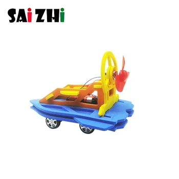

Saizhi Assembled Machine Electric Wind Turbine Model Boat DIY Science Educational Toys Children's Toy Gift Creative Model