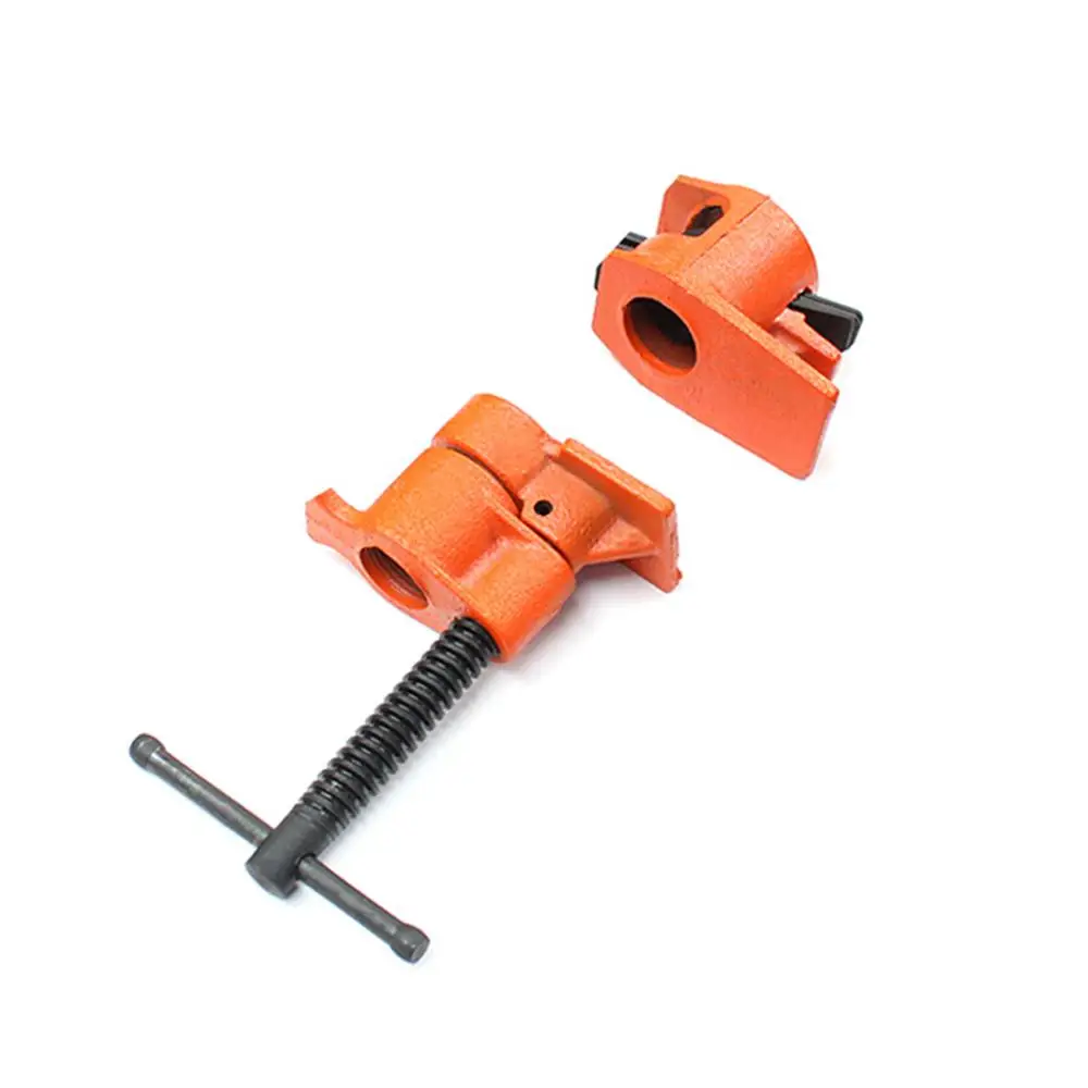 

3/4" Wood Gluing Pipe Clamp Heavy Duty Woodworking Cast Iron Fixture Carpenter