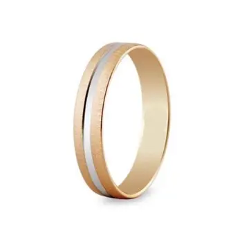 

4mm alliance ring combined in rose gold and white gold