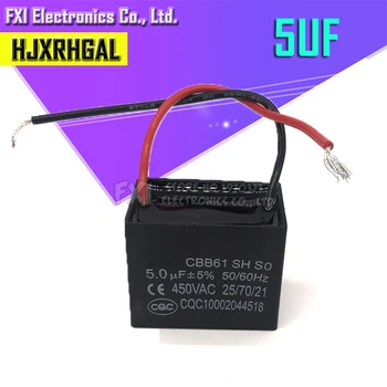 

2pcs CBB61 5uf starting capacitance AC Fan Capacitor 450V CBB Motor Run Capacitor