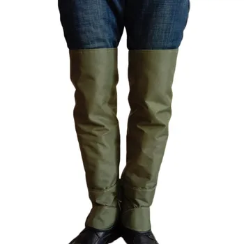 

1pair Warmer Half Chaps Canvas Snake Protection Waterproof Legging Snow Cover Safety Hiking Gaiter Walking Outdoor Climbing