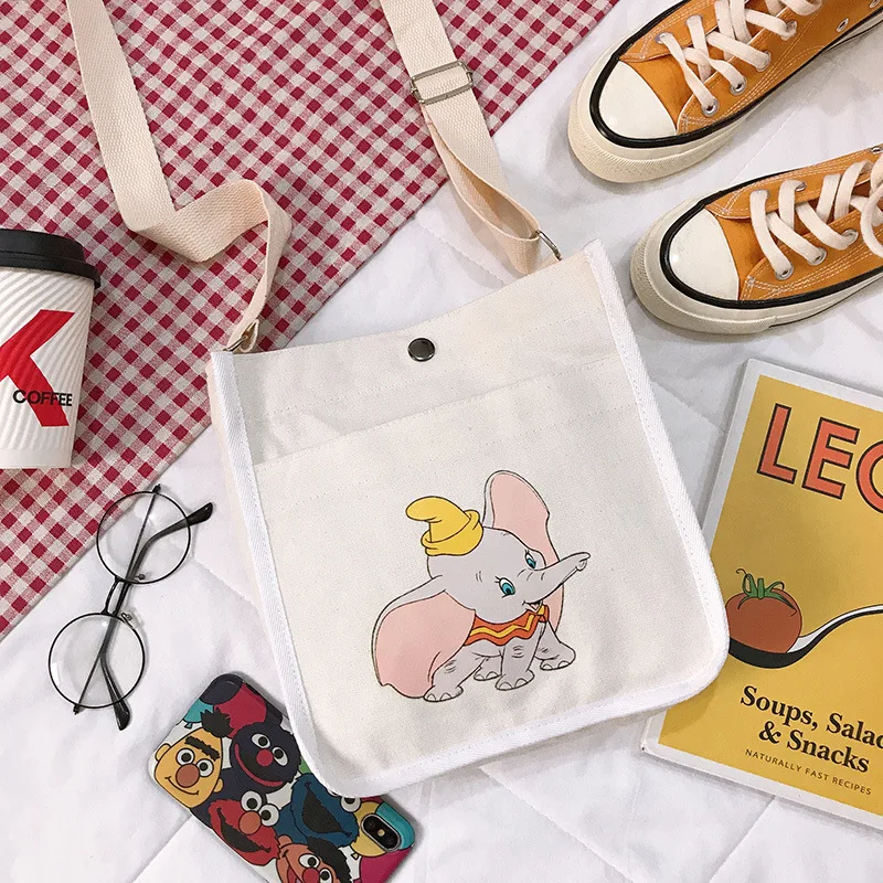 Disney Dumbo canves сумка через плечо Женская милая плюшевая Сумочка куклы Дамская мультяшная кукла сумка на плечо школьная сумка - Цвет: 8
