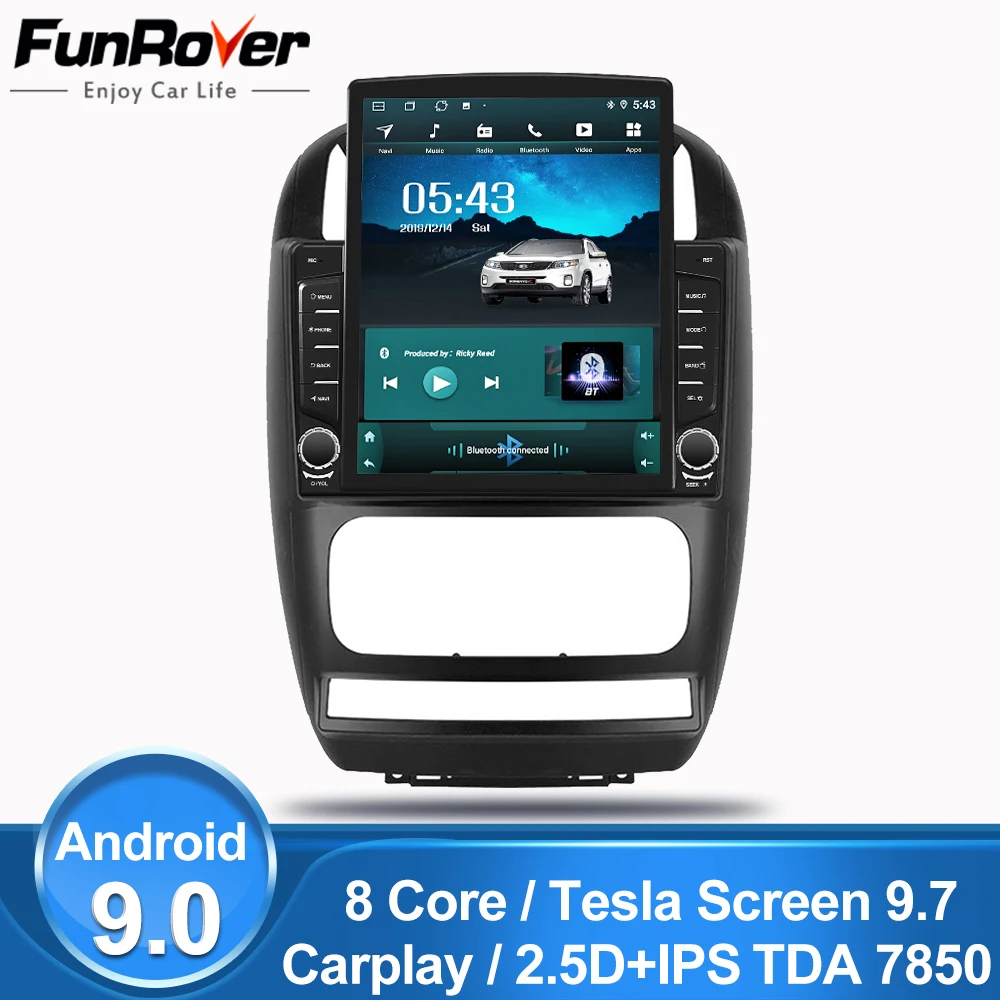Funrover 9 7 &quotTesla экран Android 0 автомобильное радио мультимедиа 2Din стерео для dodge caravan