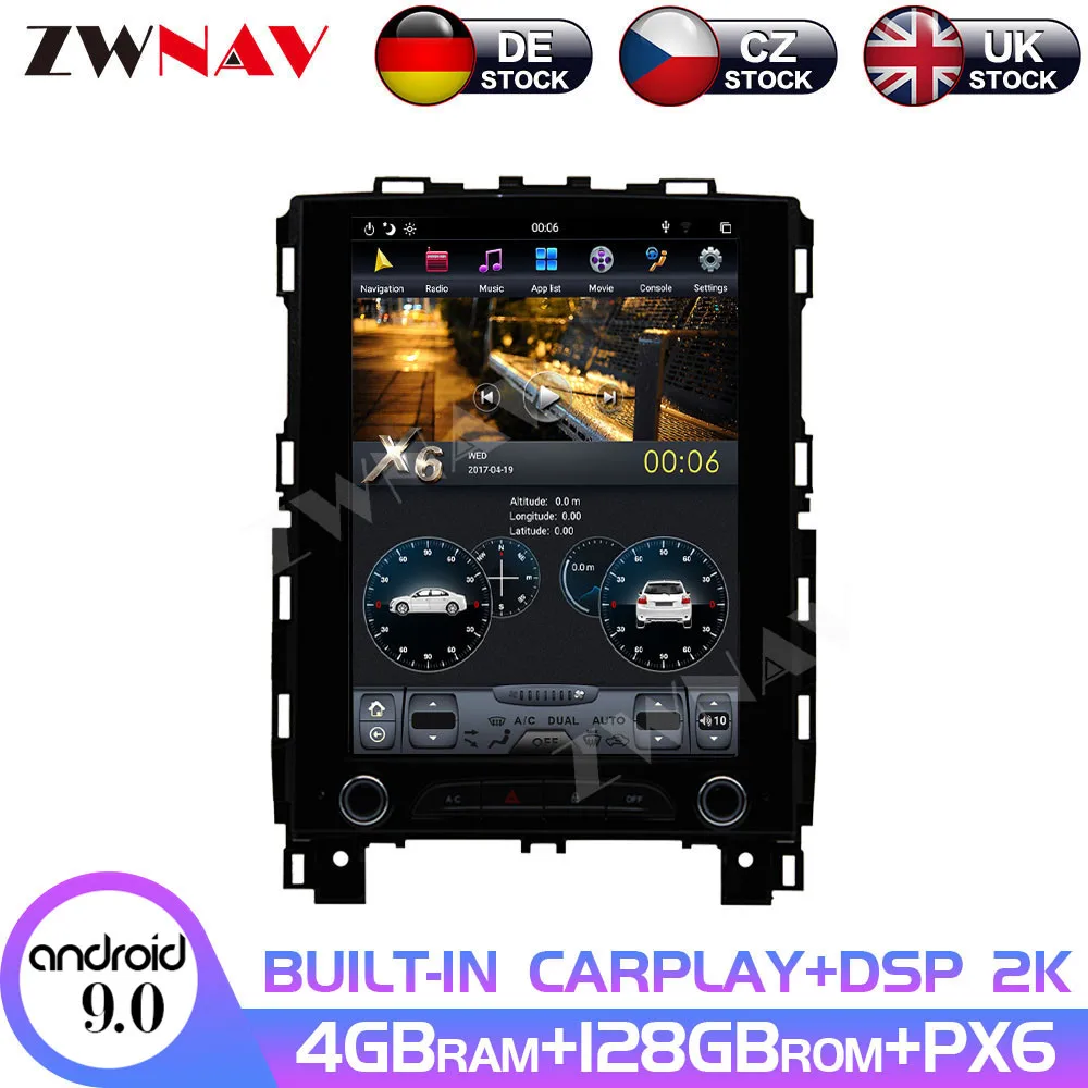 

Android 9 4+128G PX6 Vertical Screen Tesla With DSP Carplay Car Multimedia Player For Renault KOLEOS/Megane 4 GPS Navigation