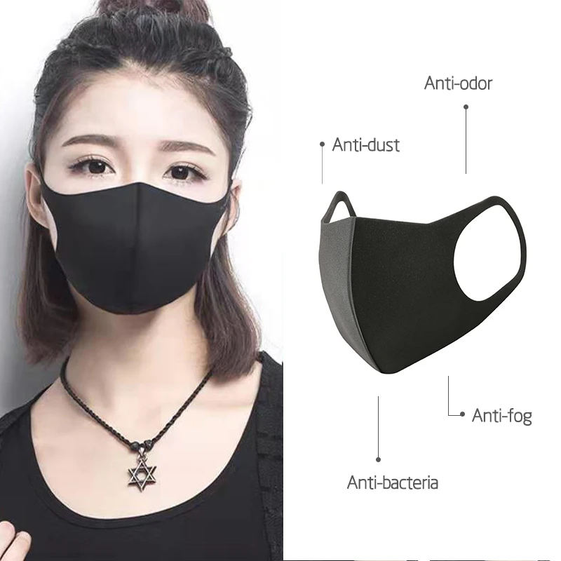 

6Pcs Fashion Face Mask Dustproof Breathable Mouth Masks With Pad Anti Fog Mouth Cover Anti Pollution Respirator Men And Women