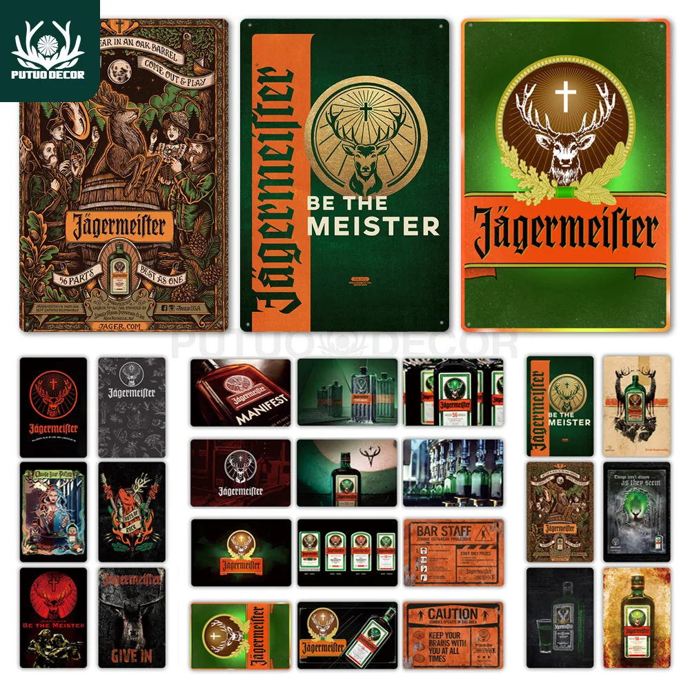 Металлический знак Jagermeister оловянные знаки металлическая пластина металлический винтажный паб бар мужская