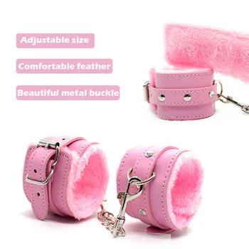 Bdsm Adult Games Erotic Sex Toys For Couples Adults Handcuffs Eye Mask Bondage Restraints SM Nylon Cuffs Handcuffs Accessories 5