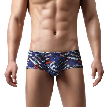 

Mens Elastic Underwear Boxer Shorts Bulge Pouch Soft Underpants Gay Comfortable Shorts Sexy Bikini Male Panties Boxers