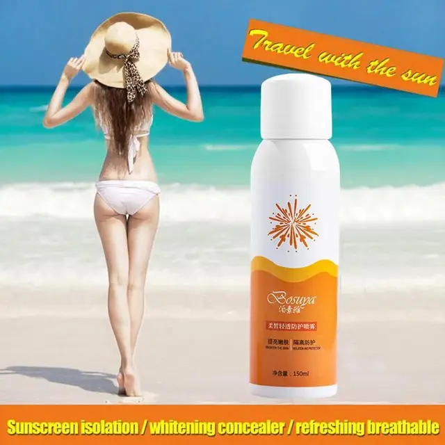 Waterproof Sweat proof Anti ultraviolet Whitening Moisturizing Body Isolation Spray Sunscreen