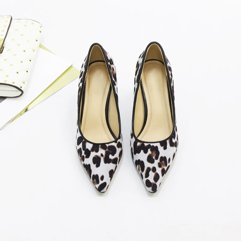 MCCKLE/женские весенние леопардовые туфли-лодочки; женские пикантные элегантные туфли с острым носком на высоком каблуке; удобные женские туфли из мягкой замши с закрытым носком