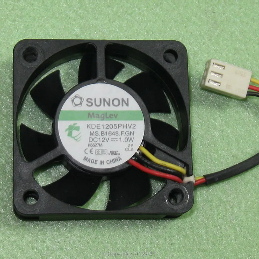 B131 SUNON KDE1205PHV2 5015 50 мм x 15 Maglev охладитель Вентилятор охлаждения DC 12V 1 0 W 3 провода 3Pin