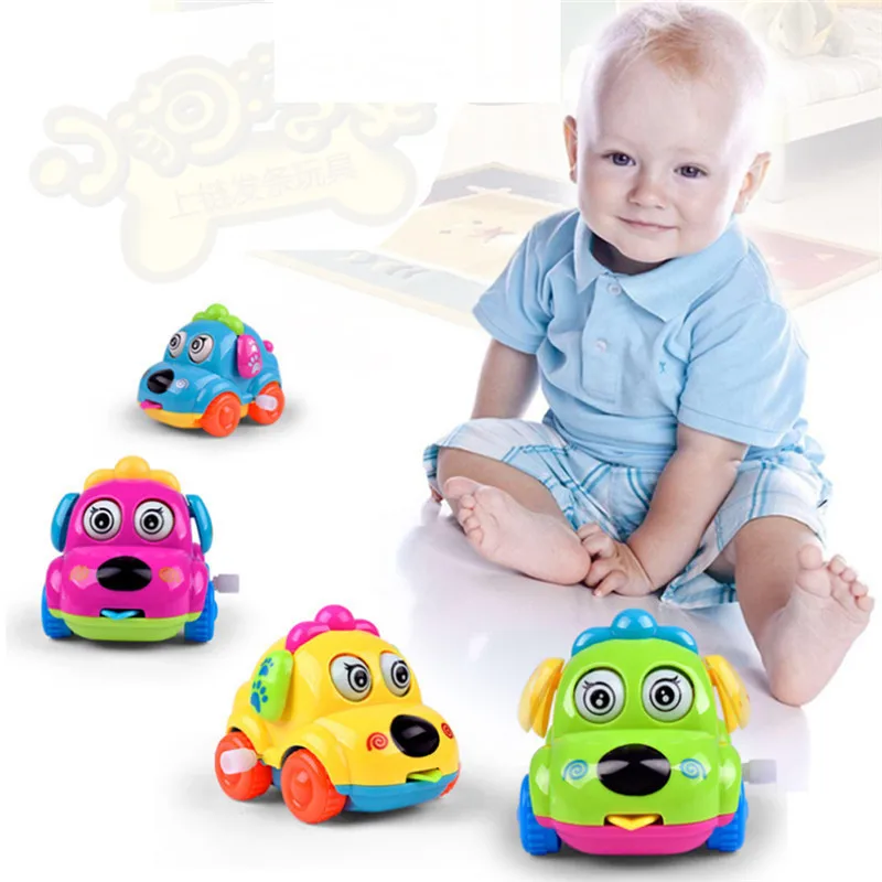 

2019 Hot Sale Children Clockwork Funny Toy Wind Up Toys Cartoon Puppy Tongue Clockwork Car Educational Toys fro kids Dropship