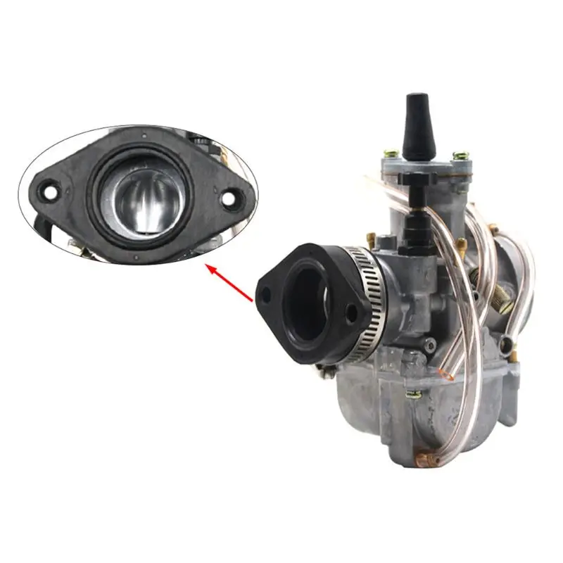 Motorcycle Carburetor Adapter Inlet Intake Pipe Rubber Mat Fit on PWK 28/30mm 32/34mm Motorcycle Carburetor