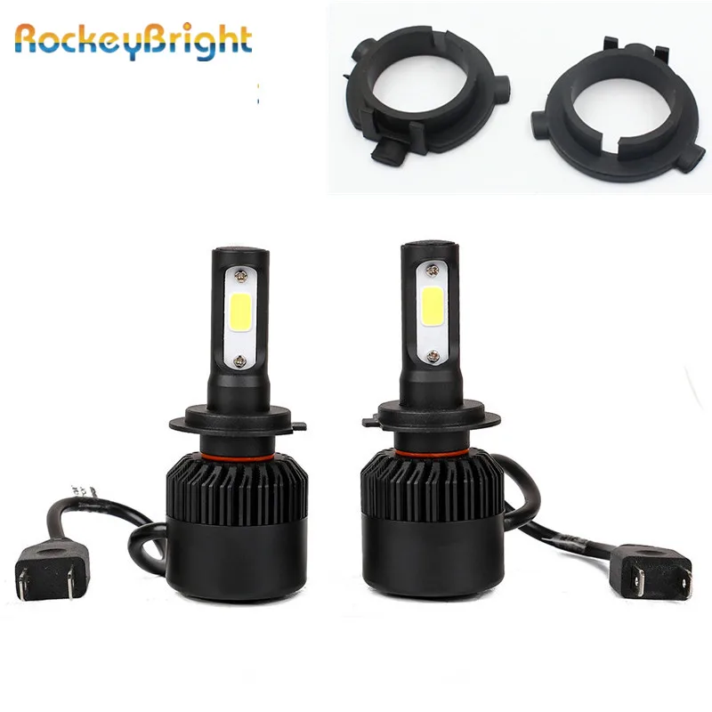  Rockeybright H7 LED headlight + adapter Base for Hyundai Veloster i30 low beam LED H7 Bulb Holder A - 32861070852