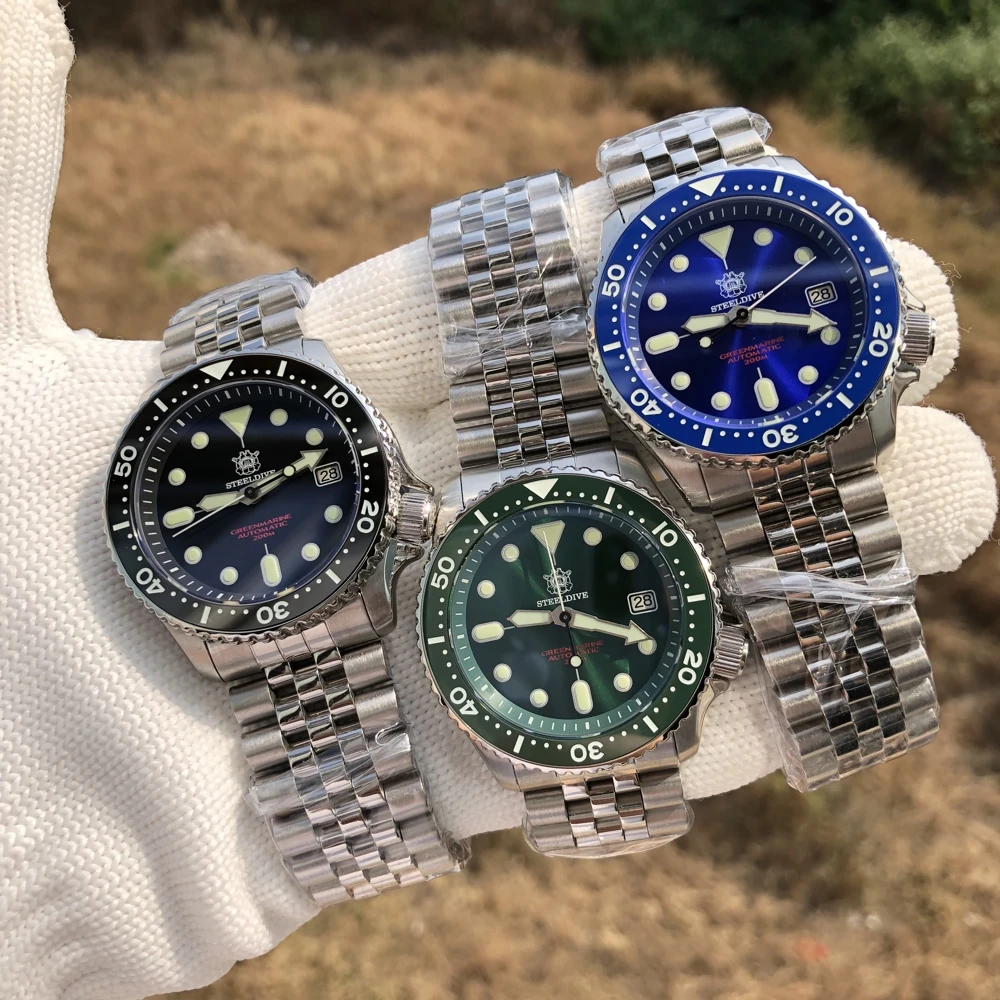 Стальные погружные часы 1996 Japan skx007 Small Abalone 316L из нержавеющей стали стальные 200 м