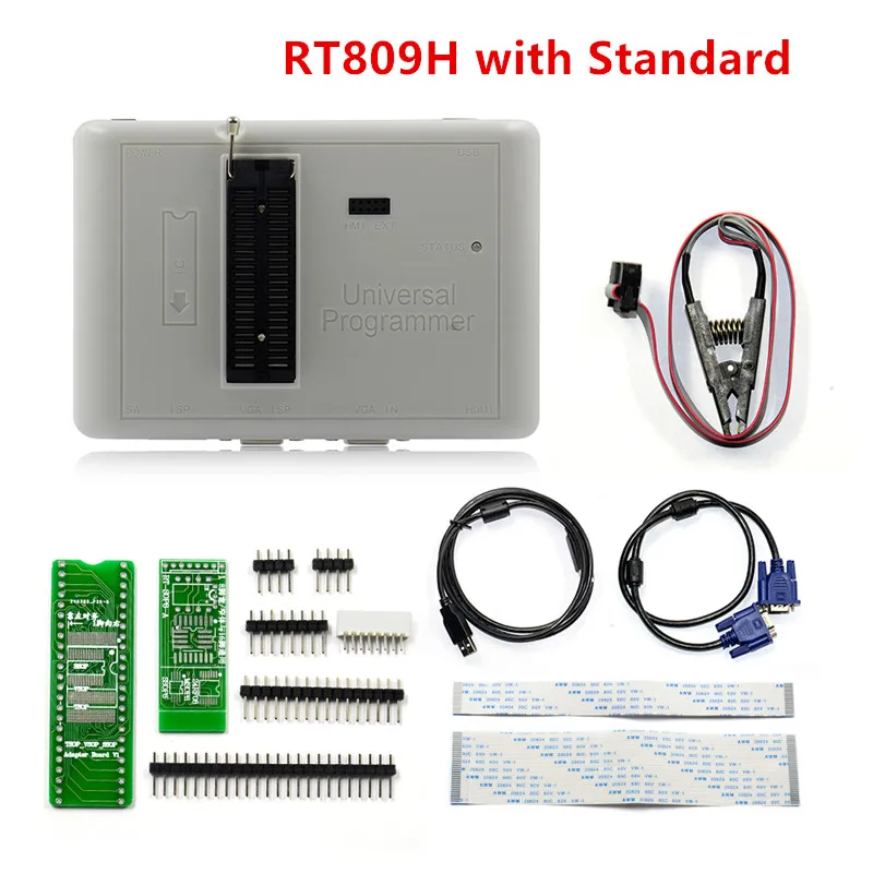 

100% Оригинальный RT809H универсальный программатор EMMC-Nand FLASH + 36 чипов + TSOP56 BGA48 стандартный адаптер VGA Бесплатная доставка