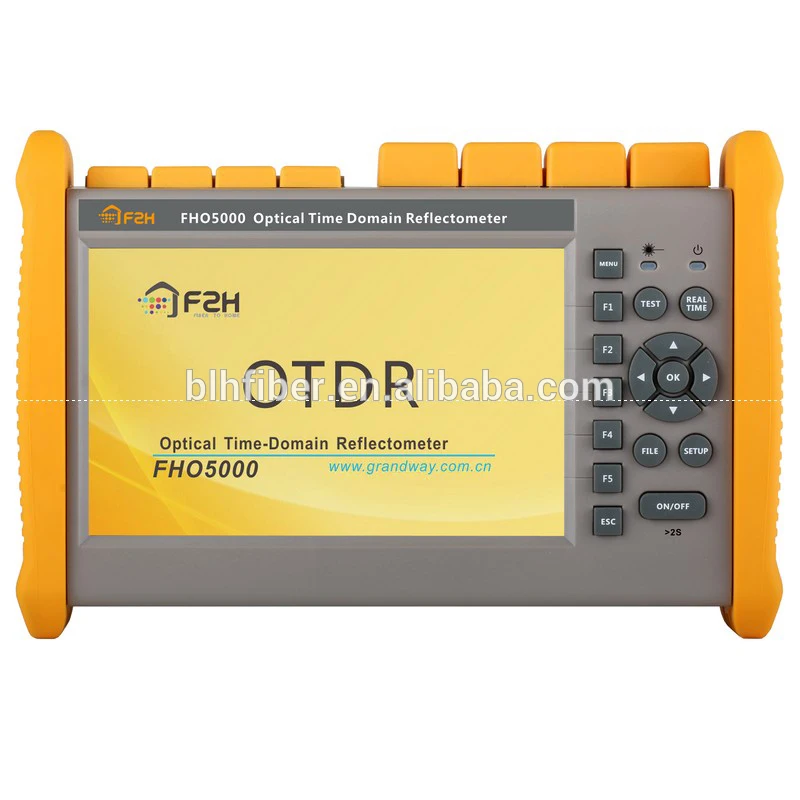 

Handheld OTDR FHO5000-D26-SM-OTDR-1310-1550nm-26/24dB,Integrated VFL 10MW Touch Screen Optical Time Domain Reflectometer