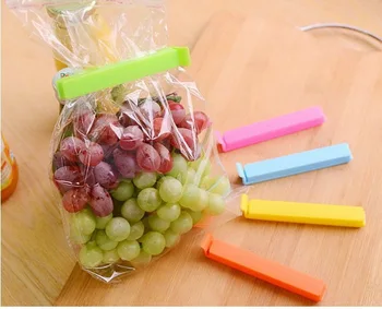 

DHL 2000pcs portable New Kitchen Storage Food Snack Seal Sealing Bag Clips Sealer Clamp Plastic Tool